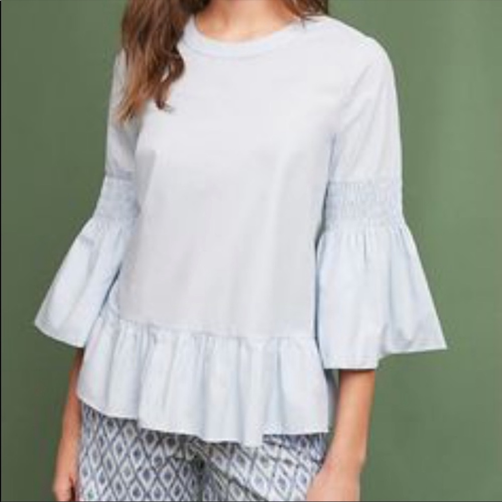 Anthropologie Bell Sleeve Top